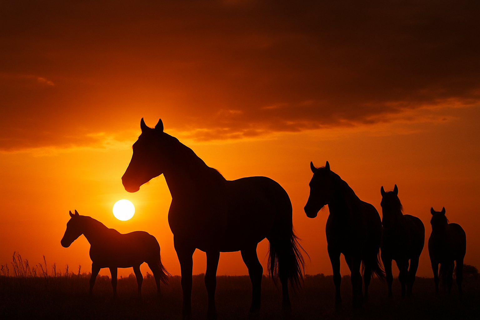 Horses at Sunset